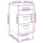 vidaXL Tables de chevet 2 Pièces rose 36x39x68 cm acier laminé à froid