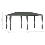vidaXL Belvédère avec revêtement de poteaux 2 98x5 3x2 59 m 160 g/m²