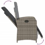 vidaXL Ensemble à manger de jardin 5 Pièces coussins gris résine tressée
