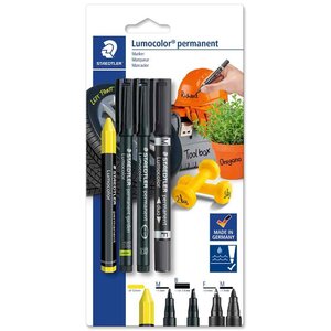 Set de marqueurs permanents lumocolor blister staedtler