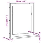vidaXL Miroir de salle de bain et étagère chêne fumé bois d’ingénierie