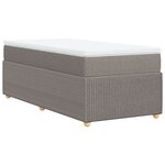 vidaXL Sommier à lattes de lit avec matelas Taupe 100x200 cm Tissu