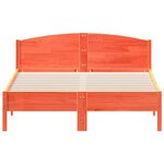 vidaXL Cadre de lit sans matelas cire marron 160x200cm bois pin massif