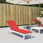 vidaXL Coussin de chaise de terrasse rouge (75+105)x50x4 cm