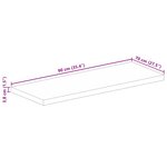 vidaXL Dessus de table 90x70x3 8 cm rectangulaire bois massif manguier