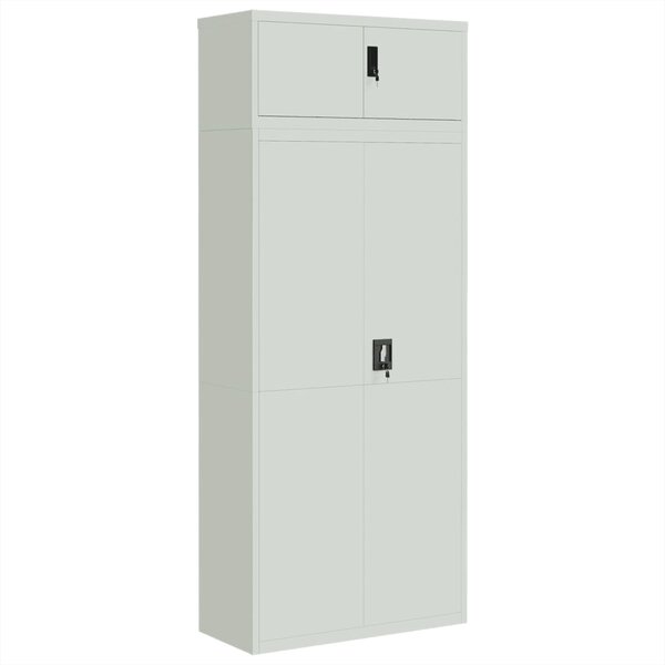 vidaXL Classeur gris clair 90x40x220 cm acier