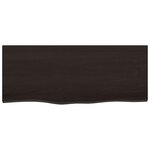 vidaXL Étagère murale marron foncé 100x40x2cm bois chêne massif traité