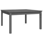 vidaXL Table de jardin gris 82 5x82 5x45 cm bois massif de pin