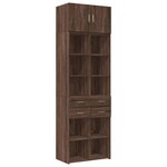 vidaXL Armoire de rangement chêne brun 70x42 5x225cm bois d'ingénierie