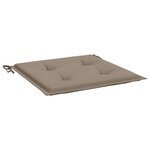 vidaXL Coussins de chaise jardin lot de 2 taupe 40x40x3cm tissu oxford