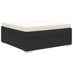 vidaXL Salon de jardin 10 Pièces avec coussins résine tressée noir