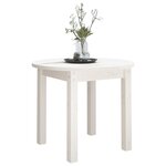 vidaXL Table basse Blanc Ø 55x45 cm Bois massif de pin