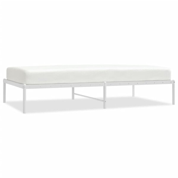 vidaXL Cadre de lit métal blanc 100x190 cm