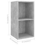 vidaXL Meubles TV muraux 4 Pièces Gris béton Bois d'ingénierie
