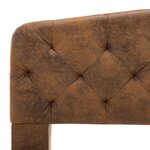 vidaXL Cadre de lit marron similicuir daim 90x200 cm
