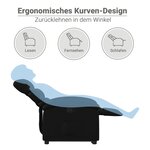 vidaXL Fauteuil inclinable Noir Similicuir