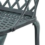 vidaXL Ensemble de bistro 3 Pièces vert aluminium coulé