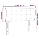 vidaXL Tête de lit avec oreilles Vert foncé 103x23x78/88 cm Velours