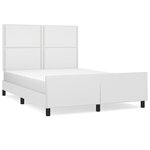 vidaXL Cadre de lit avec tête de lit Blanc 140x200 cm Similicuir