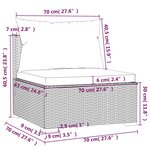vidaXL Salon de jardin 10 Pièces avec coussins marron résine tressée