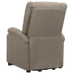 Vidaxl fauteuil releveur inclinable de massage taupe tissu