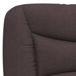 vidaXL Coussin de tête de lit marron foncé 120 cm tissu