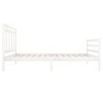 vidaXL Cadre de lit blanc bois massif 90x200 cm