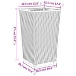 vidaXL Jardinières 2 Pièces gris 32 5x32 5x57 cm polypropylène