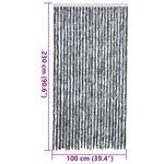 vidaXL Rideau anti-mouches argenté 100x230 cm chenille