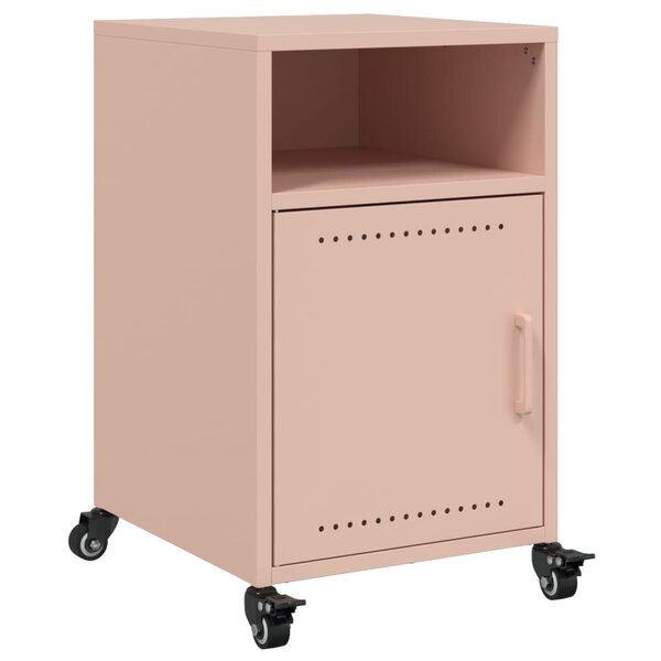 vidaXL Table de chevet rose 36x39x59 cm acier