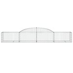 vidaXL Paniers à gabions arqués 13 Pièces 300x50x40/60 cm fer galvanisé