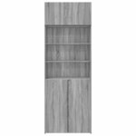 vidaXL Armoire de rangement sonoma gris 80x42 5x225 cm