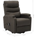 vidaXL Fauteuil Taupe Tissu