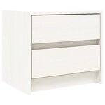 vidaXL Table de chevet blanc 40x31x35 5 cm bois de pin massif