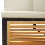 vidaXL Salon de jardin avec coussins 7 Pièces bois massif d'acacia