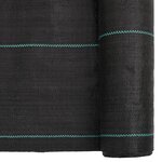 vidaXL Membrane anti-mauvaises herbes noir 1 5x50 m PP