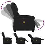 vidaXL Fauteuil de massage inclinable électrique Noir Tissu
