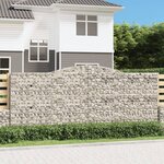 vidaXL Paniers à gabions arqués 15 Pièces 400x50x160/180 cm fer galvanisé