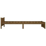 vidaXL Cadre de lit Marron miel Bois massif 90x190 cm Simple