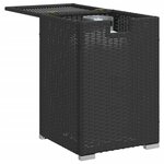 vidaXL Table de couverture de bouteille de propane noir 40x40x60 cm