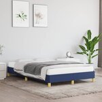 vidaXL Cadre de lit Bleu 120 x 200 cm Tissu