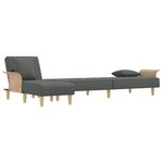 vidaXL Canapé-lit en forme de L gris foncé 279x140x70 cm tissu