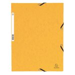 Exacompta : chemise cartonnée élastique a4 - fabriquée en france - jaune