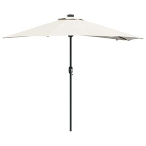 vidaXL Parasol de jardin Sable 294 x 150 x 223 cm Polyester et Acier