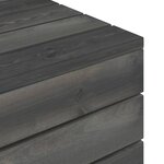 vidaXL Tables palette de jardin 2 Pièces Bois de pin massif Gris foncé