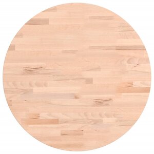 vidaXL Dessus de table Ø50x4 cm rond bois massif de hêtre