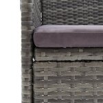 vidaXL Mobilier à dîner de jardin et coussins 5Pièces Résine tressée Gris