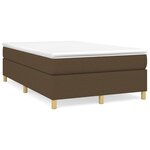 vidaXL Sommier à lattes de lit et matelas marron foncé 120x190cm tissu