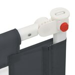 vidaXL Barrière de sécurité de lit d'enfant Gris foncé 180x25 cm Tissu