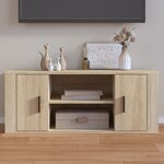 vidaXL Meuble TV Chêne sonoma 100x35x40 cm Bois d'ingénierie